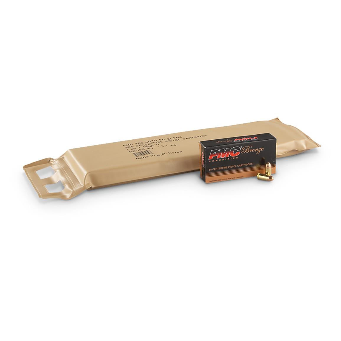 PMC Bronze Battle Pack, .380 ACP, FMJ, 90 Grain, 300 Rounds - Image 1