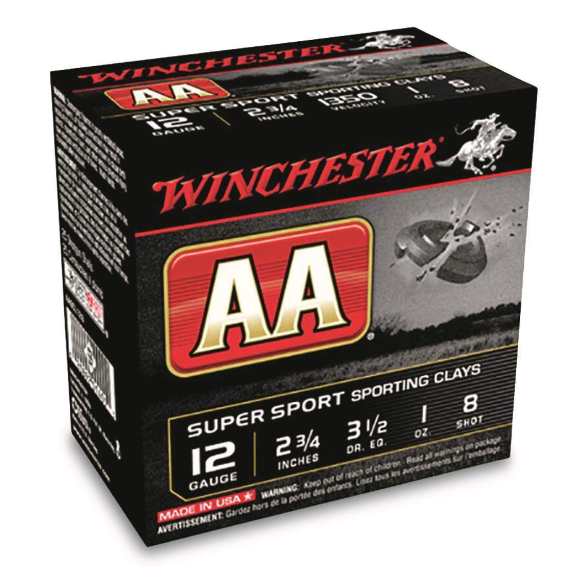 Winchester AA Supersport Sporting Clays, 12 Gauge, 2 3/4" , 1 oz., 250 Rounds - Image 1