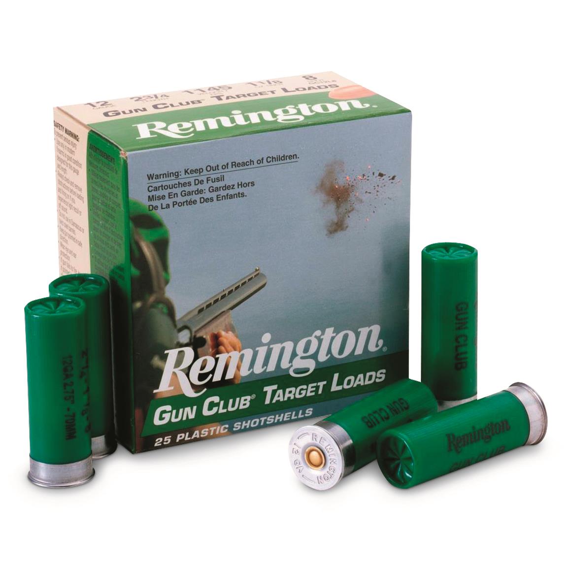 Remington Gun Club Target Loads, 12 Gauge, 2 3/4" Shot Shells, 1 1/8 oz., 250 Rounds - Image 1