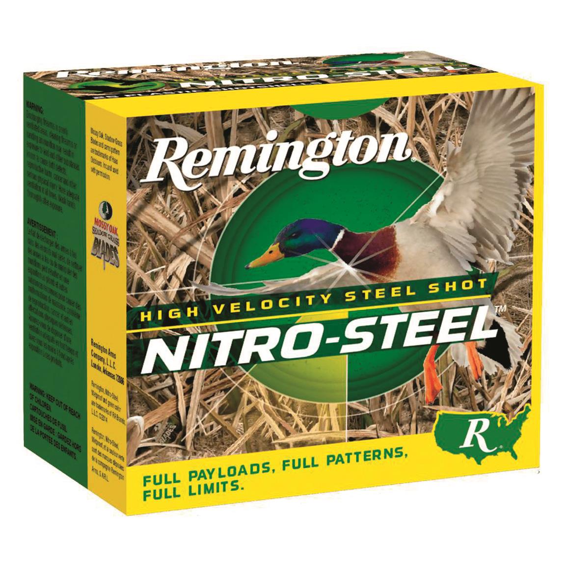 Remington Nitro-Steel High-Velocity, 20 Gauge, 3" Shot Shells, 1 oz., 250 Rounds - Image 1