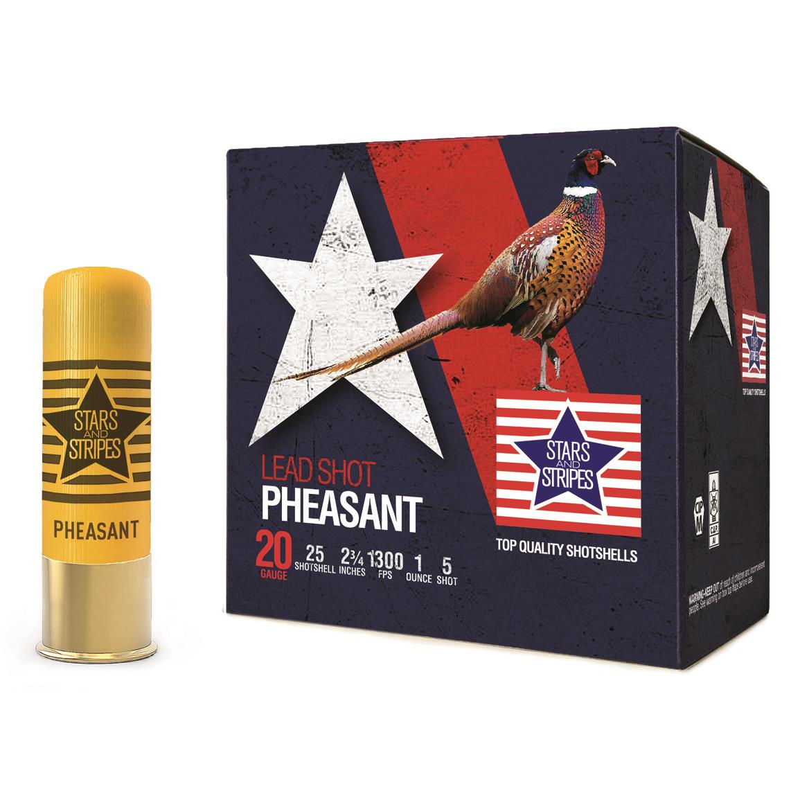Stars and Stripes Pheasant Loads, 20 Gauge, 2 3/4", 1 oz., 250 rds. - Image 1