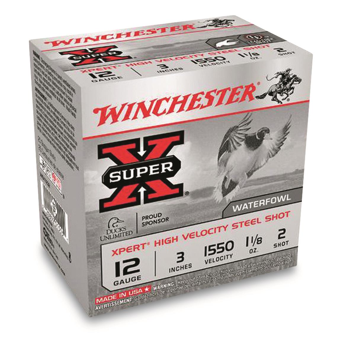 Winchester Super-X XPert High-Velocity Steel Waterfowl, 12 Gauge, 3", 1 1/8 oz., 250 Rounds - Image 1