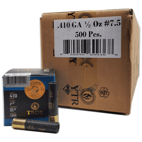 410 Gauge – Troy 2-1/2″ #7.5 Lead Shot 1/2 Oz – 500 Rounds - Image 1