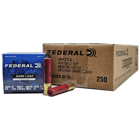 410 Gauge – Federal 2-1/2″ Hi-Brass #7.5 Shot – 250 Rounds - Image 1