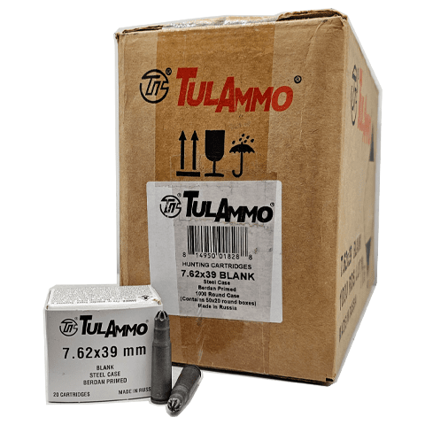 7.62×39 – TulAmmo Steel Cased Blank – 1000 Rounds - Image 1