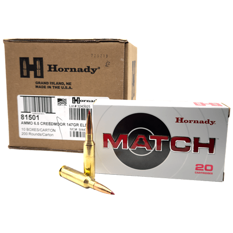 6.5 Creedmoor – Hornady Match 147 Grain ELD – 200 Rounds - Image 1
