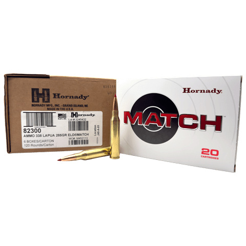338 Lapua – Hornady 285 Grain ELD Match – 120 Rounds - Image 1