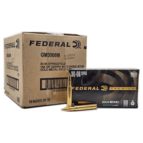 30-06 – Federal Premium 168 Grain Sierra Match King – 200 Rounds - Image 1