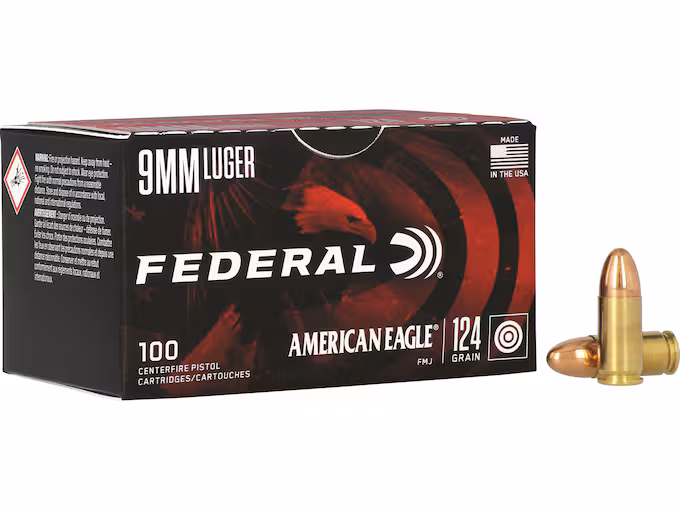 Federal Champion 9mm Luger Ammo 124 Grain Full Metal Jacket (500 rounds) - Image 1