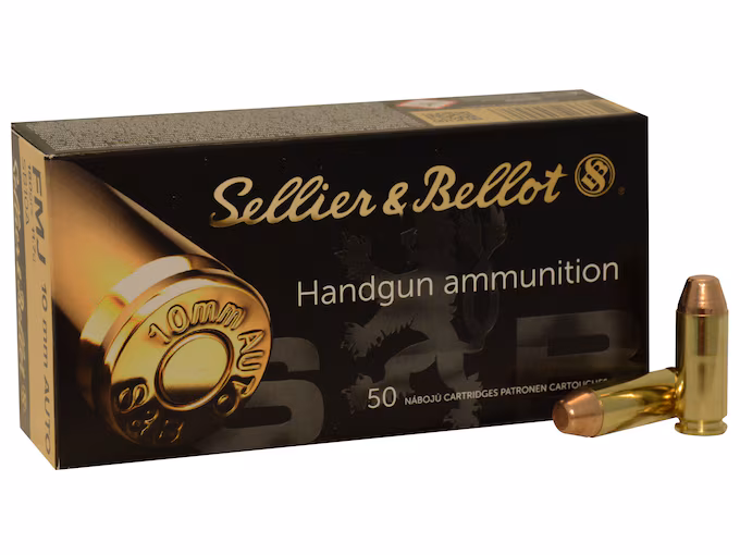 Sellier & Bellot 10mm Auto Ammo 180 Grain Full Metal Jacket (1000 rounds) - Image 1