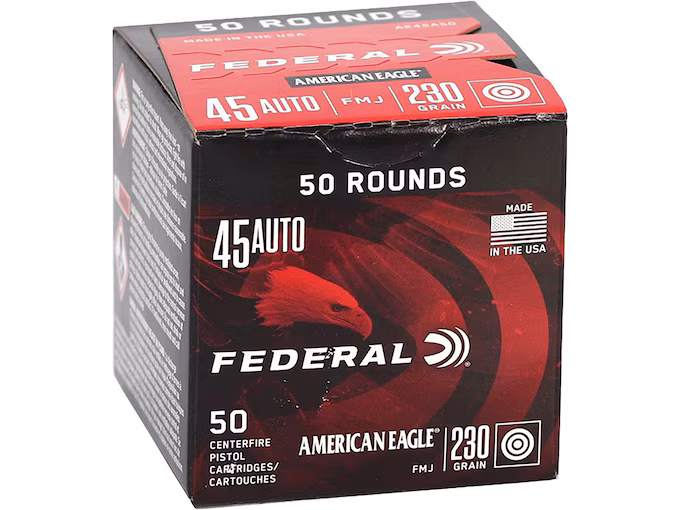 Federal American Eagle Ammo 45 ACP 230 Grain Full Metal Jacket Bulk (500 rounds) - Image 1