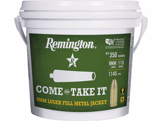 Remington Come and Take It 9mm Luger Ammo 115 Grain Full Metal Jacket (1400) - Image 1