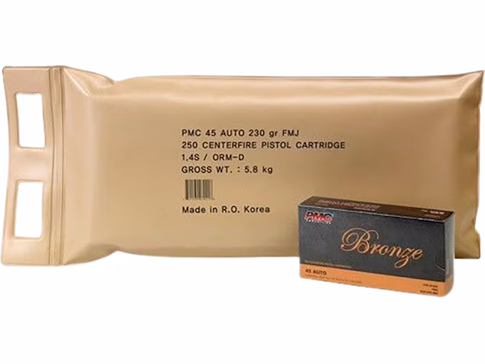 PMC Bronze 45 ACP Ammo 230 Grain Full Metal Jacket (250) - Image 1