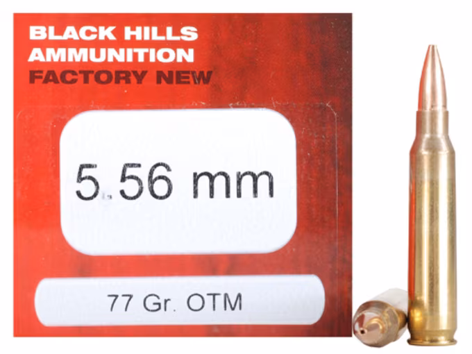 Black Hills 5.56x45mm NATO Ammo 77 Grain Open Tip Match (500 rounds) - Image 1