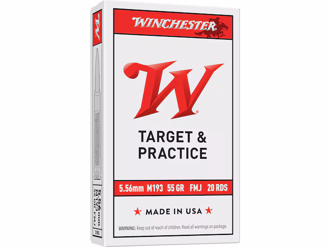 Winchester White Box USA 5.56x45mm NATO Ammo 55 Grain Full Metal Jacket (1000 rounds) - Image 1