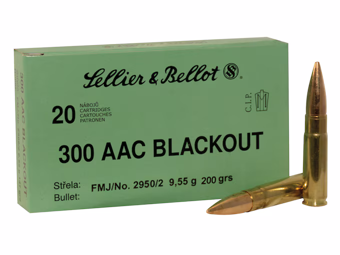 Sellier & Bellot 300 AAC Blackout Ammo 200 Grain Full Metal Jacket (1000 rounds) - Image 1