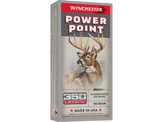 Winchester Power Point 350 Legend Ammo 180 Grain Jacketed Soft Point (200 rounds) - Image 1