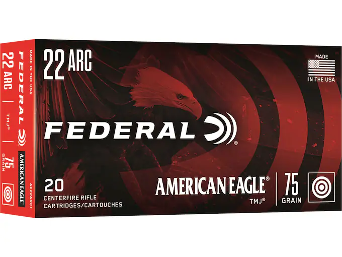 Federal American Eagle 22 ARC Ammo 75 Grain Full Metal Jacket (200 rounds) - Image 1