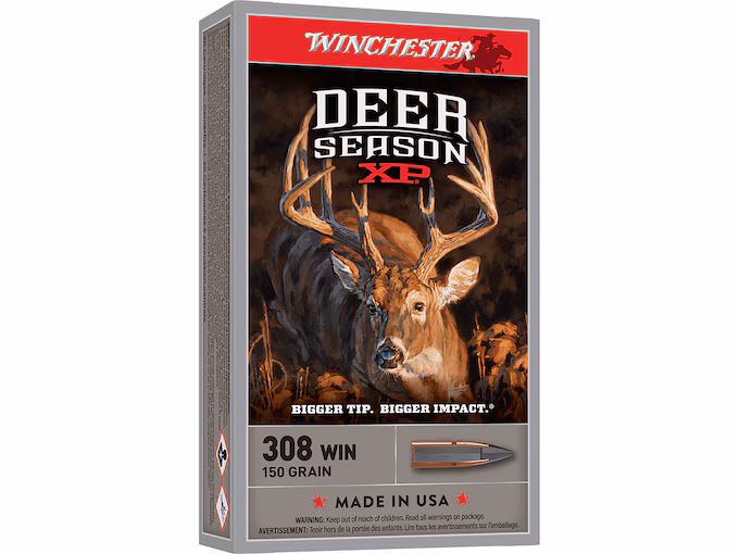 Winchester Deer Season XP 308 Winchester Ammo 150 Grain Extreme Point Polymer Tip (200 rounds) - Image 1