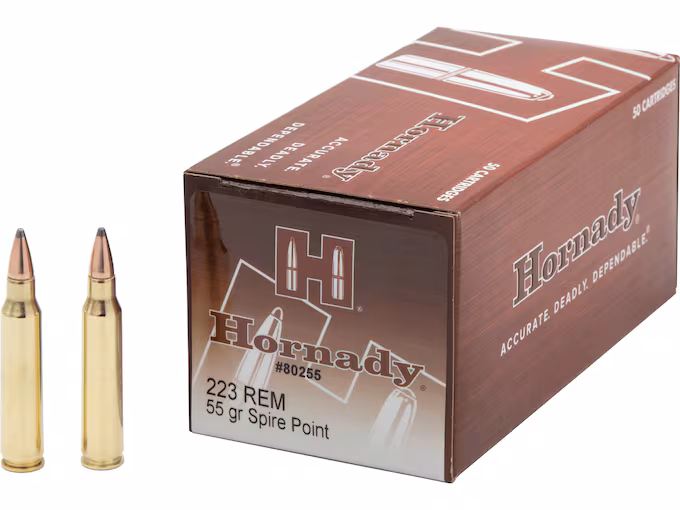 Hornady Custom 223 Remington Ammo 55 Grain Jacketed Soft Point (500 rounds) - Image 1