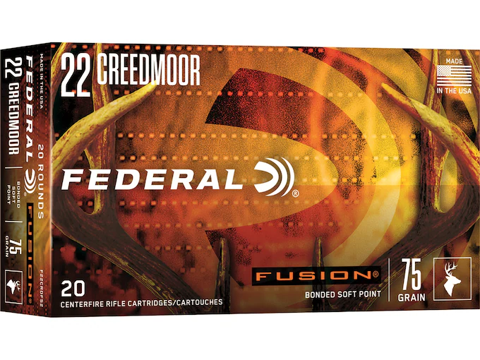 Federal Fusion 22 Creedmoor Ammo 75 Grain Bonded Jacketed Soft Point (200 rounds) - Image 1