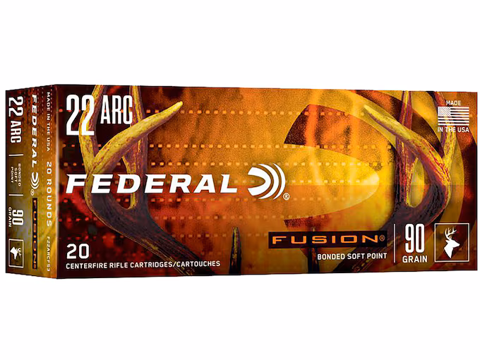 Federal Fusion 22 ARC Ammo 90 Grain Bonded Jacketed Soft Point (200 rounds) - Image 1