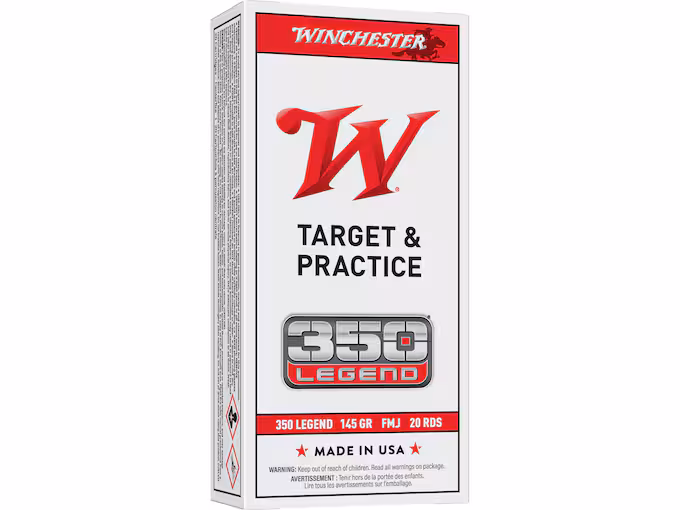 Winchester White Box USA 350 Legend Ammo 145 Grain Full Metal Jacket (200 rounds) - Image 1