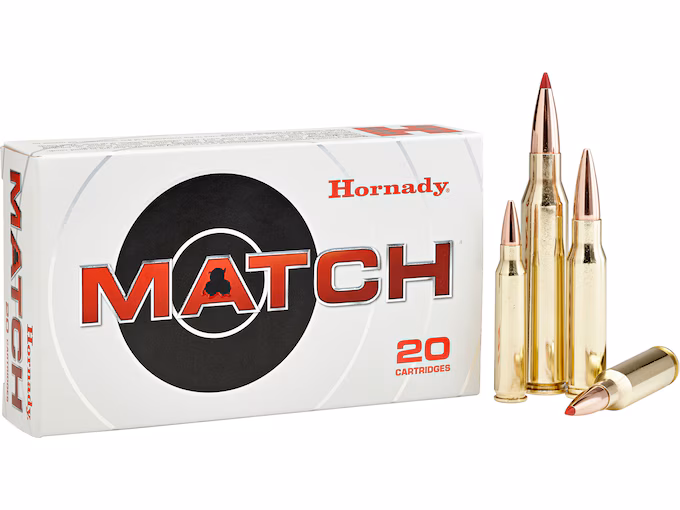 Hornady Match 338 Lapua Magnum Ammo 285 Grain Hornady ELD Match Polymer Tip Box of 20 - Image 1