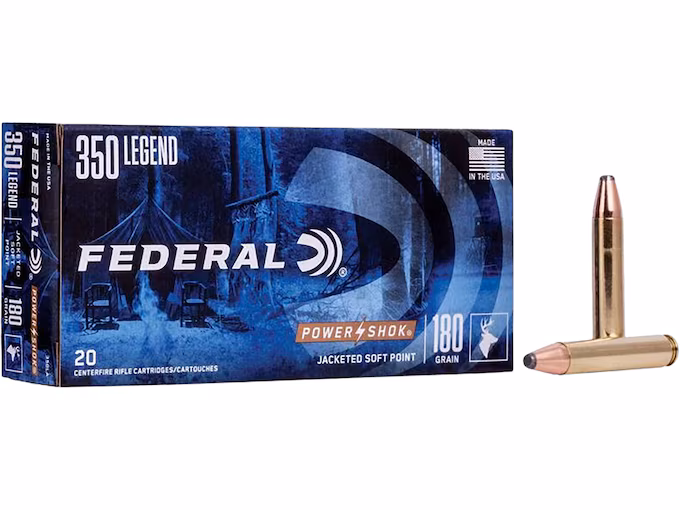 Federal Power-Shok 350 Legend Ammo 180 Grain Jacketed Soft Point (200 rounds) - Image 1