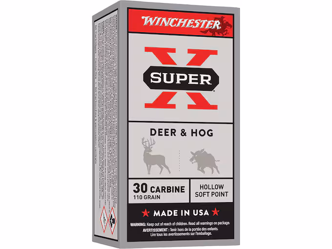 Winchester Super X 30 Carbine Ammo 110 Grain Jacketed Hollow Point (500 rounds) - Image 1