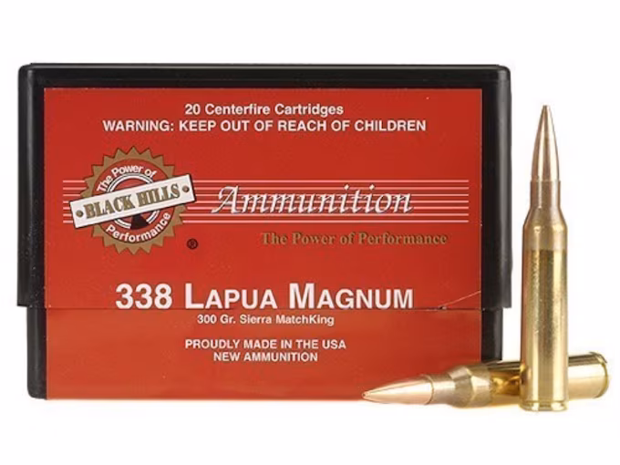 Black Hills 338 Lapua Magnum Ammo 300 Grain Open Tip Match (200 rounds) - Image 1