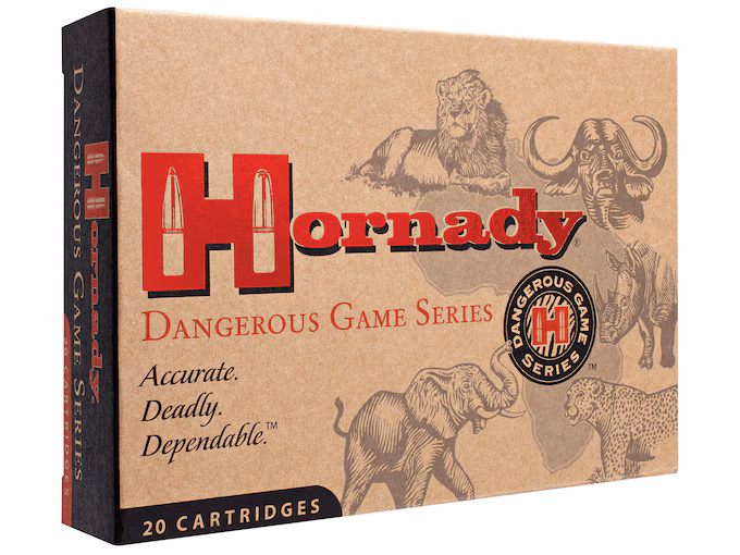 Hornady Dangerous Game 416 Rigby Ammo 400 Grain Hornady DGX (Dangerous Game eXpanding) Bonded Flat Nose Box of 20 - Image 1