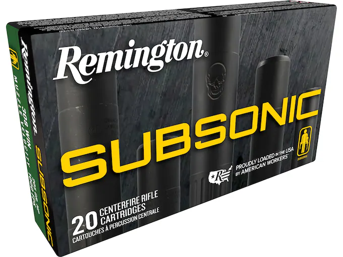 Remington Subsonic 308 Winchester Ammo 205 Grain Bonded Jacketed Hollow Point (200 rounds) - Image 1