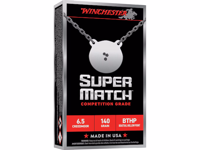 Winchester Super Match 6.5 Creedmoor Ammo 140 Grain Jacketed Hollow Point (200 rounds) - Image 1
