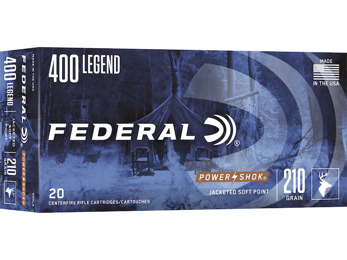 Federal Power-Shok 400 Legend Ammo 210 Grain Jacketed Soft Point (200 rounds) - Image 1