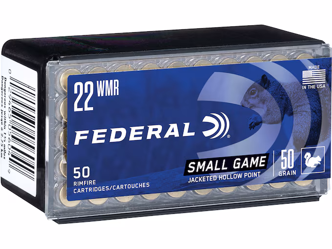 Federal Game-Shok 22 Winchester Magnum Rimfire (WMR) Ammo 50 Grain Jacketed Hollow Point (500 rounds) - Image 1