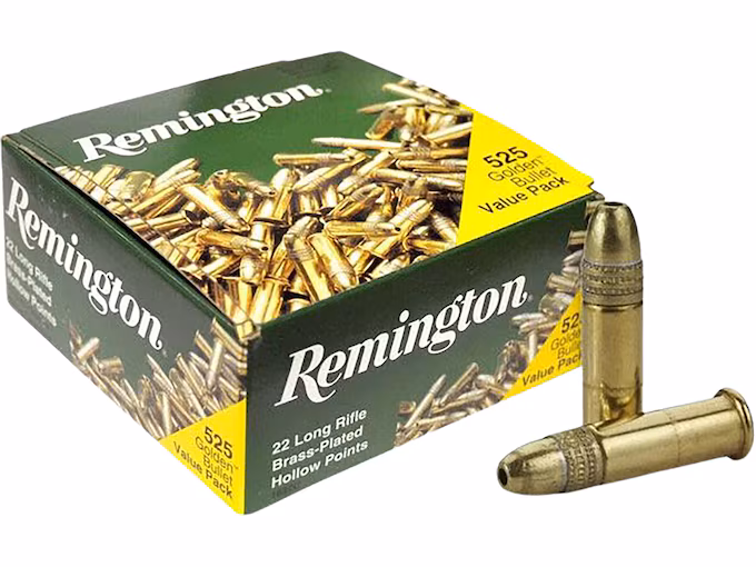 Remington Golden Bullet 22LR Ammo 36 Grain Plated Hollow Point Bulk (6300 rounds) - Image 1