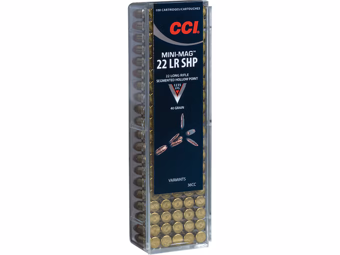 CCI Mini-Mag 22LR Ammo 40 Grain Fragmenting Hollow Point (5000 rounds ) - Image 1