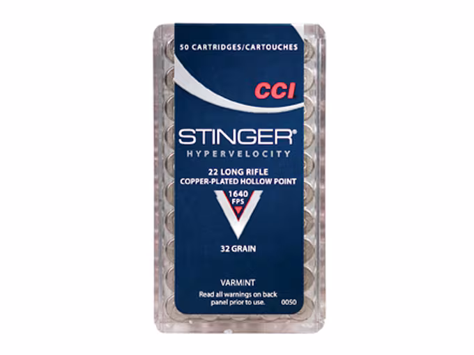 CCI Stinger 22LR Ammo 32 Grain Plated Hollow Point (5000 rounds) - Image 1