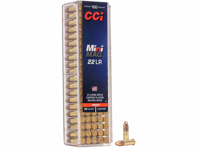 CCI Mini-Mag 22LR Ammo 40 Grain Plated Round Nose (5000) - Image 1