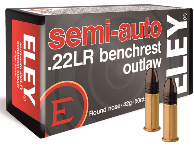 Eley Semi-Auto Benchrest Outlaw 22LR Ammo 42 Grain Round Nose (5000 rounds) - Image 1