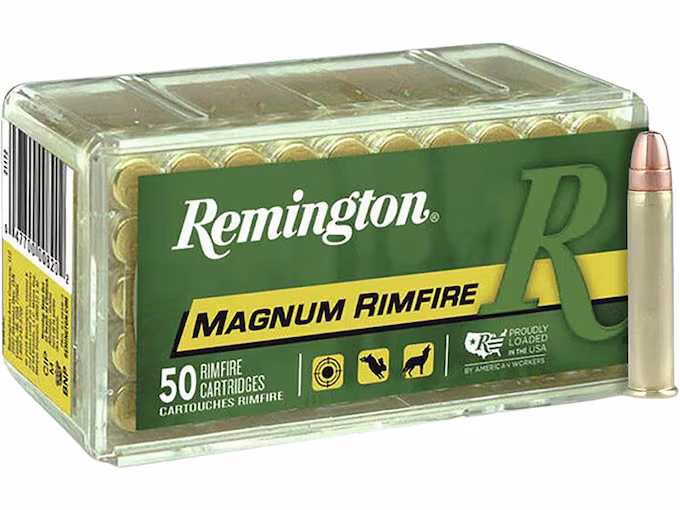 Remington 22 Winchester Magnum Rimfire (WMR) Ammo 40 Grain Jacketed Hollow Point (500 rounds) - Image 1