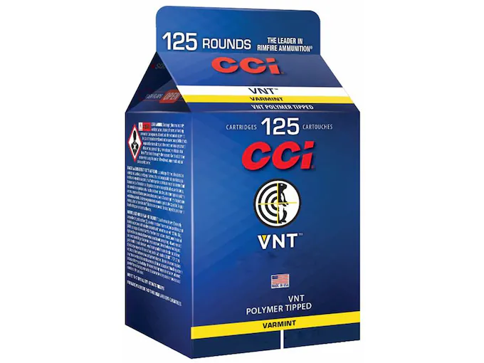 CCI VNT 17 Hornady Magnum Rimfire (HMR) Ammo 17 Grain Polymer Tip (1250 rounds) - Image 1