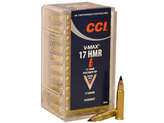 CCI 17 Hornady Magnum Rimfire (HMR) Ammo 17 Grain Polymer Tip (2000 rounds) - Image 1