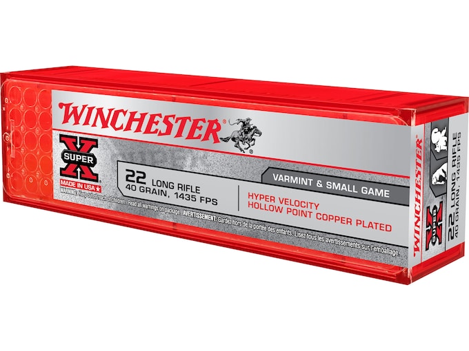 Winchester Hyper Speed 22LR Ammo 40 Grain Plated Lead Hollow Point (2000 rounds) - Image 1