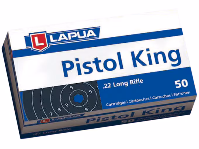 Lapua Pistol King 22LR Ammo 40 Grain Round Nose (500 rounds) - Image 1