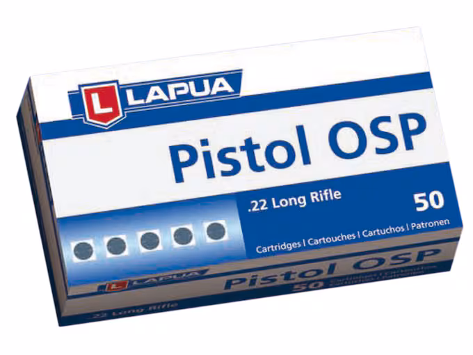 Lapua Pistol OSP 22LR Ammo 40 Grain Round Nose (500 rounds) - Image 1