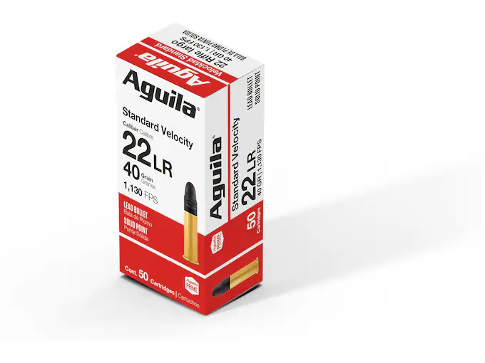 Aguila Standard Velocity 22LR Ammo 40 Grain Round Nose (2000 rounds) - Image 1