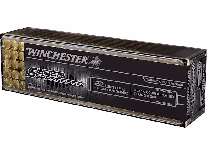 Winchester Super Suppressed 22LR Ammo 45 Grain Round Nose (2000 rounds) - Image 1