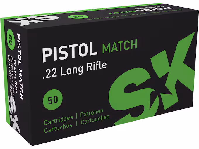 SK Pistol Match 22LR Ammo 40 Grain Round Nose (500 rounds) - Image 1